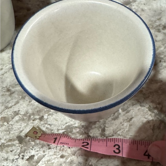 3 Vintage Pfaltzgraff Yorktowne Blue Floral custard cups B1.6 - Picture 9 of 10